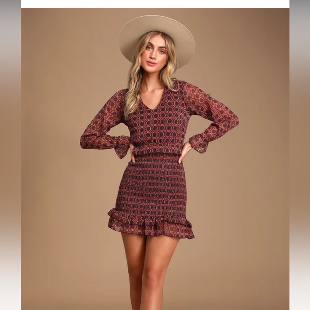 Lulu’s long sleeve smocked dress
